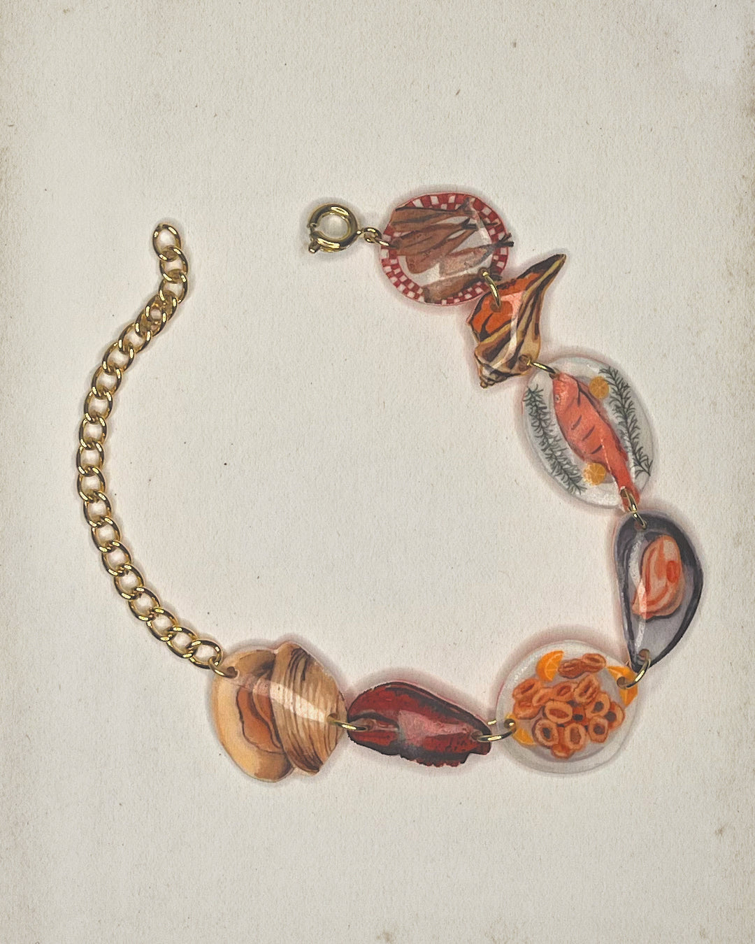 Seven Fishes Charm Bracelet