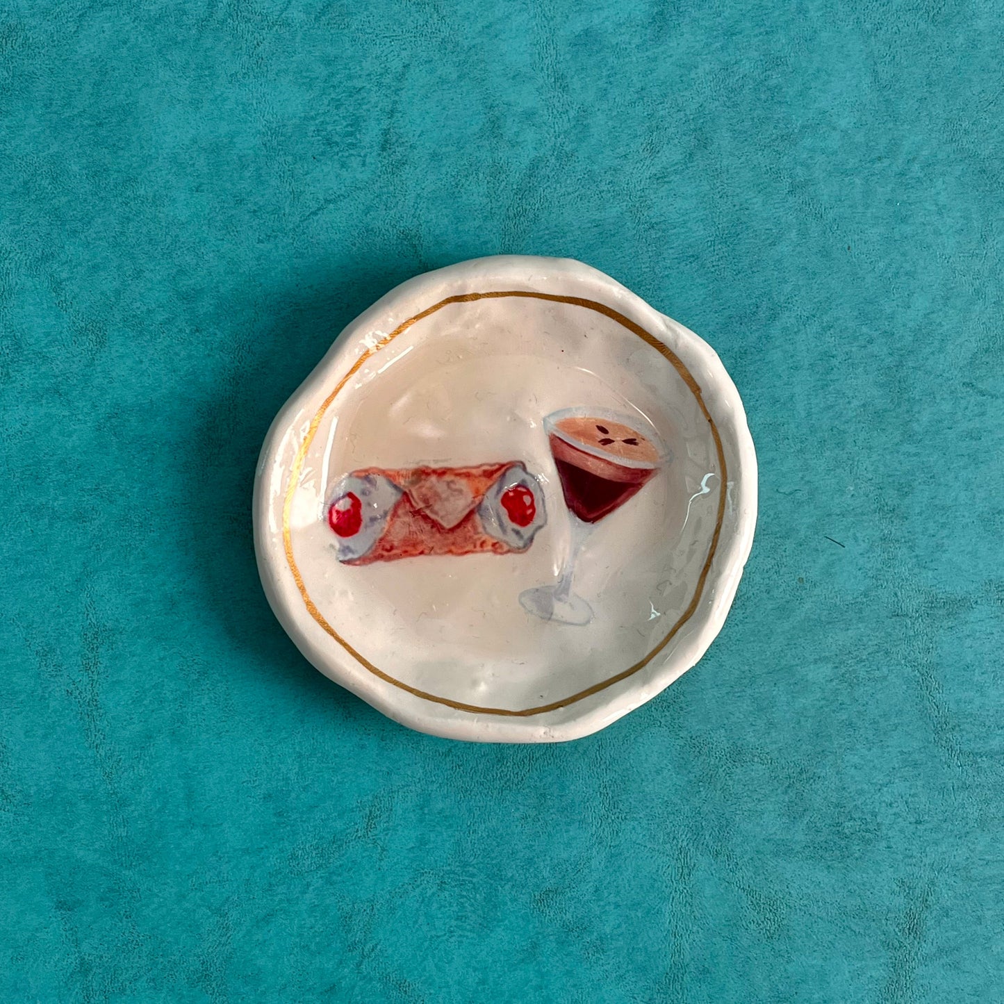Pineapple Upside-down Cake trinket dish