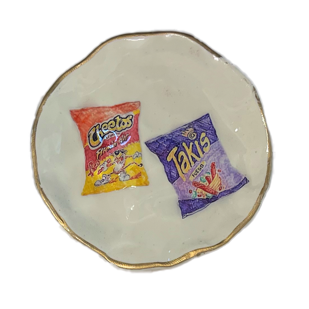 hot cheetos and takis trinket dish Hello Adrianne