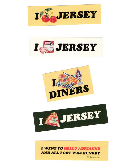 I Love Jersey Sticker Pack