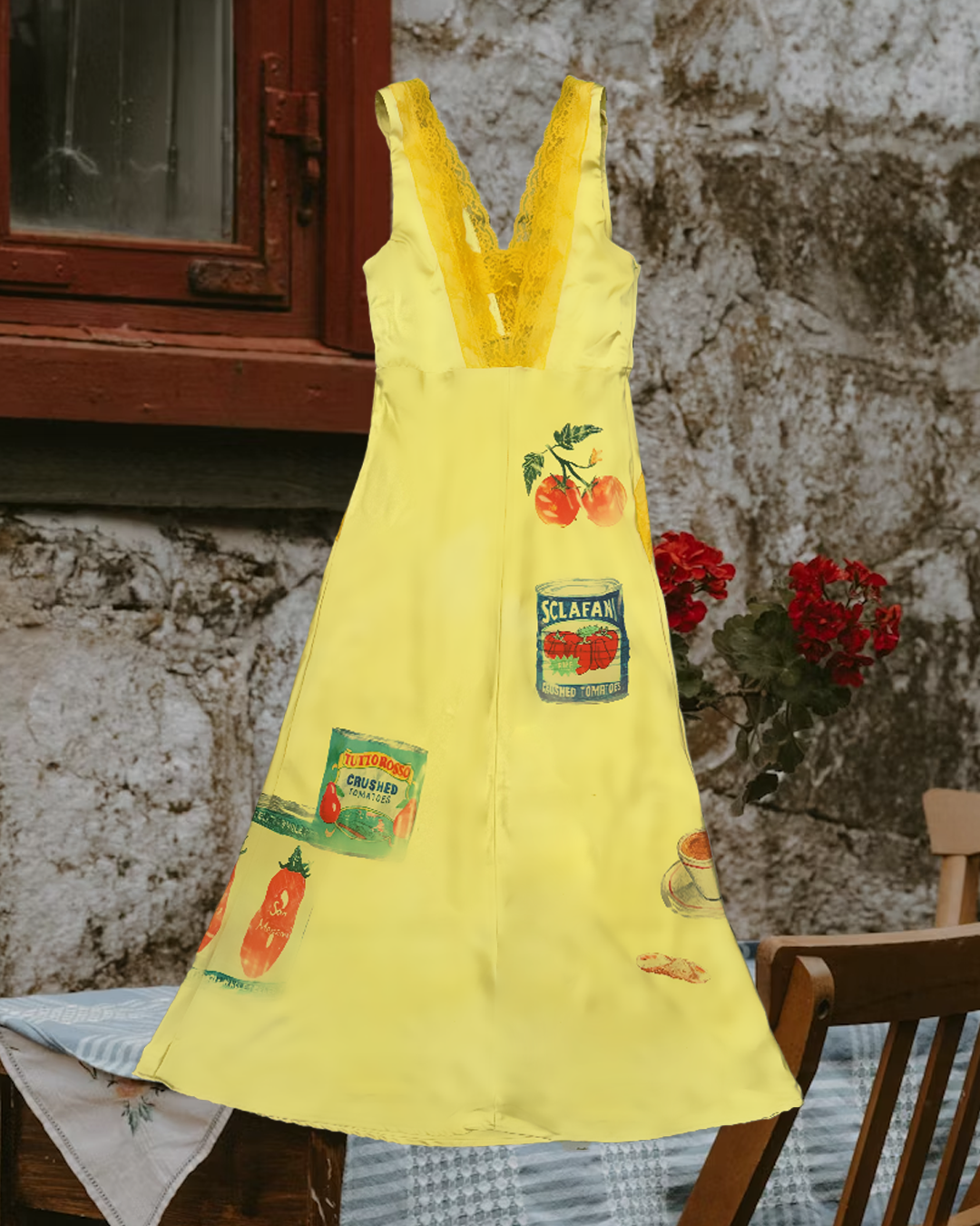 Italian Feast Yellow Dress
